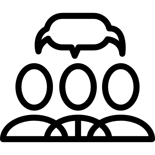 Group of people having a conversation